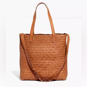 Madewell Medium Transport Tote in Woven Leather